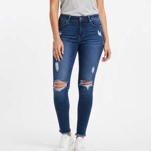 VIP JEANS Women’s Distressed Ripped Skinny Jeans